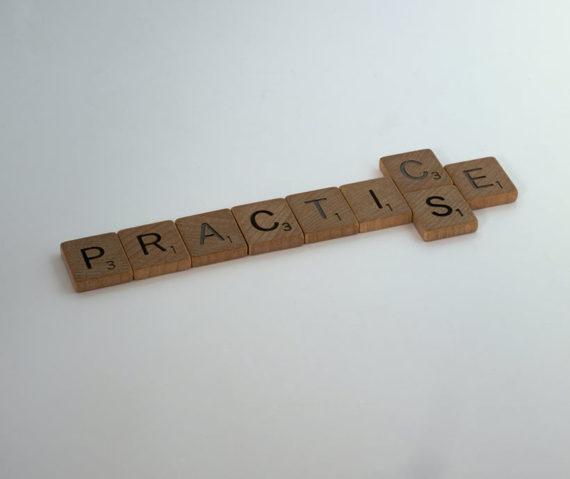 Scrabble letters practice